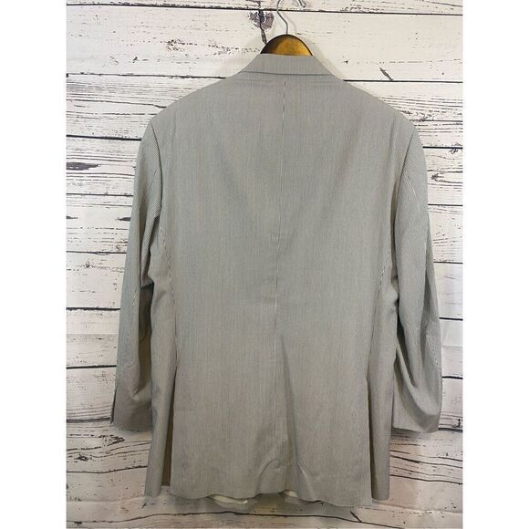 Brooks Brothers Blue and White Pinstriped Jacket 44 S - Picture 5 of 10